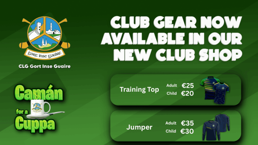 Club Shop Price List